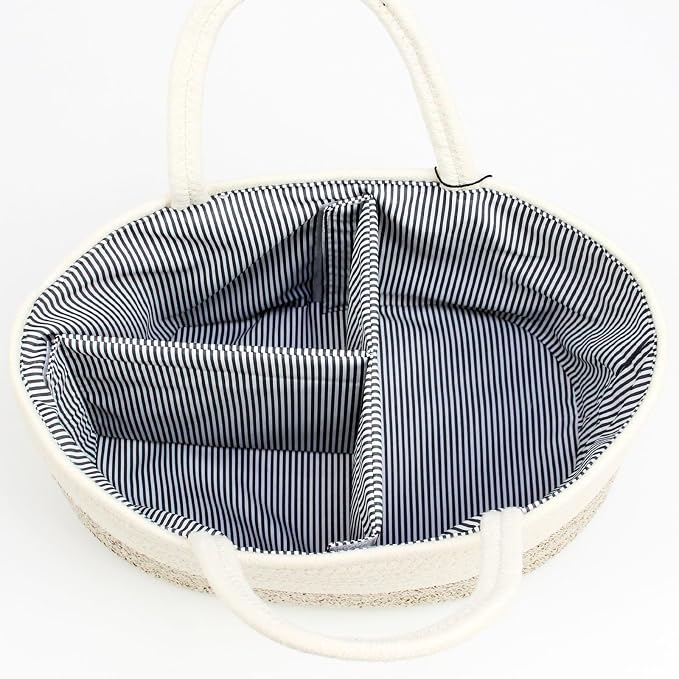 Casaphoria Caddy Organize Woven Hamper Cotton Rope Basket Caddy - Image 5