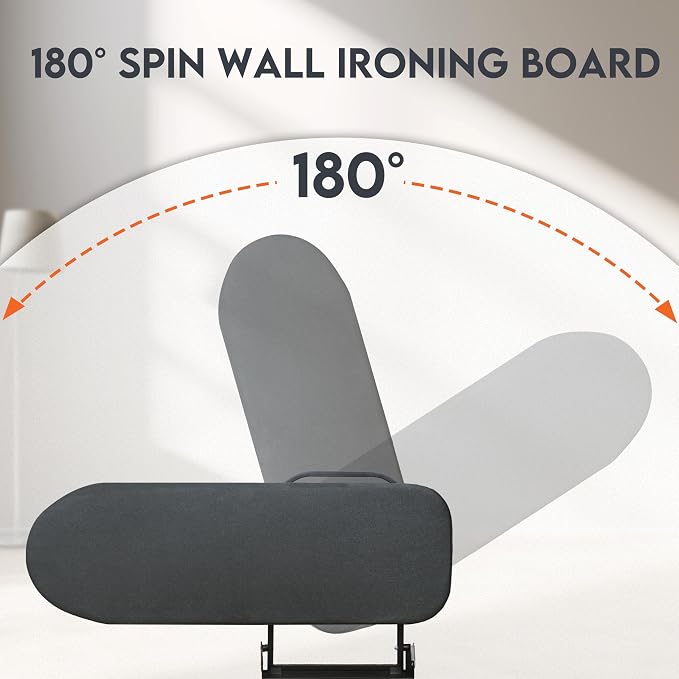 Wall Mounted Ironing Board, Space-Saving Compact Wall Mount Fold Down Iron Board - Image 3