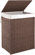 OIAHOMY Laundry Hamper with Lid, 23.8 Gal Wicker Hamper with Removable Liner by MasterofSpaceOptimization