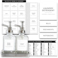Laundry Labels for Jars, 136 Preprinted Home and Laundry Stickers for Storage by SAVVYSORTED%C2%AE
