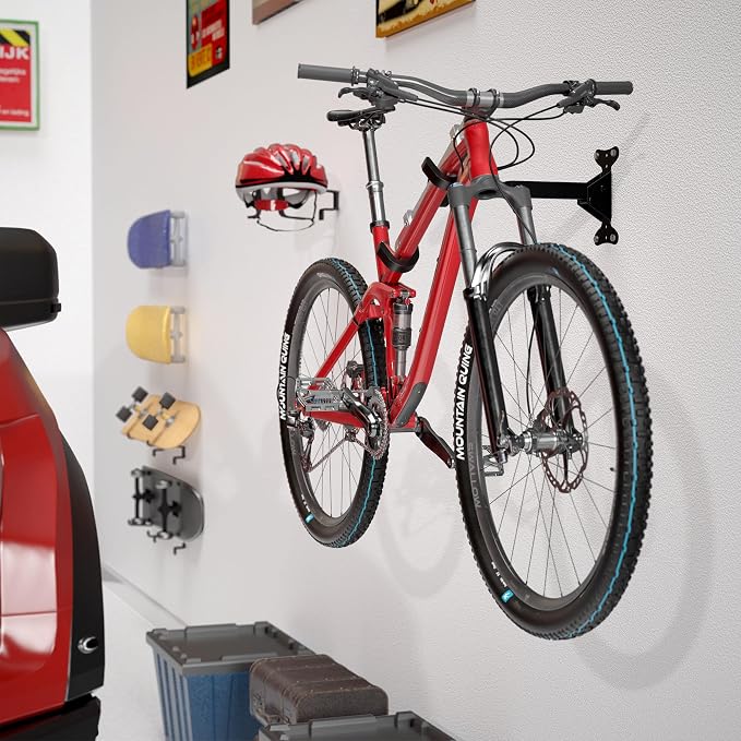 Bike Wall Mount Hanger, 2 Pack Heavy-Duty Durable Storage Garage Hook, - Image 2