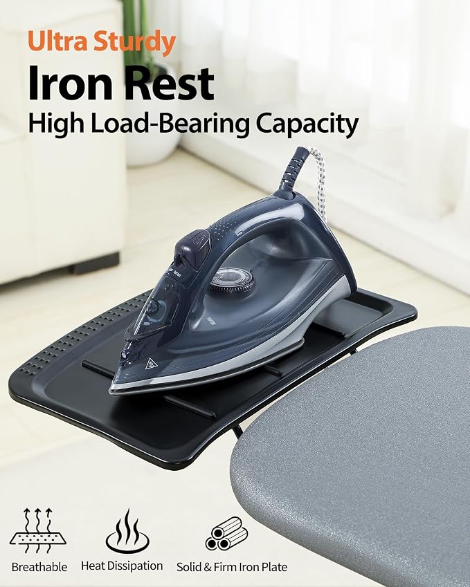 Full Size Ironing Board, Extra wide Foldable Iron Board, Heavy Duty Iron Rest - Image 3