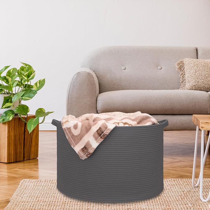 Extra Large Blanket Basket 87L, Laundry Hamper, Baby Nursery Hamper - Image 6