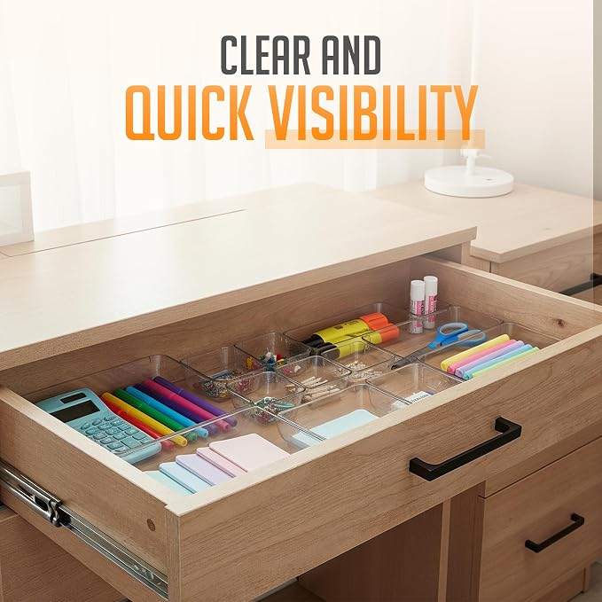 Masirs Clear Drawer Organizer Set - Image 6