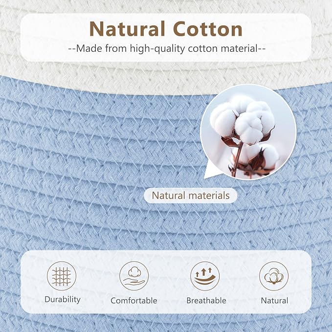 Cotton Rope Basket, Storage Baskets - Image 2