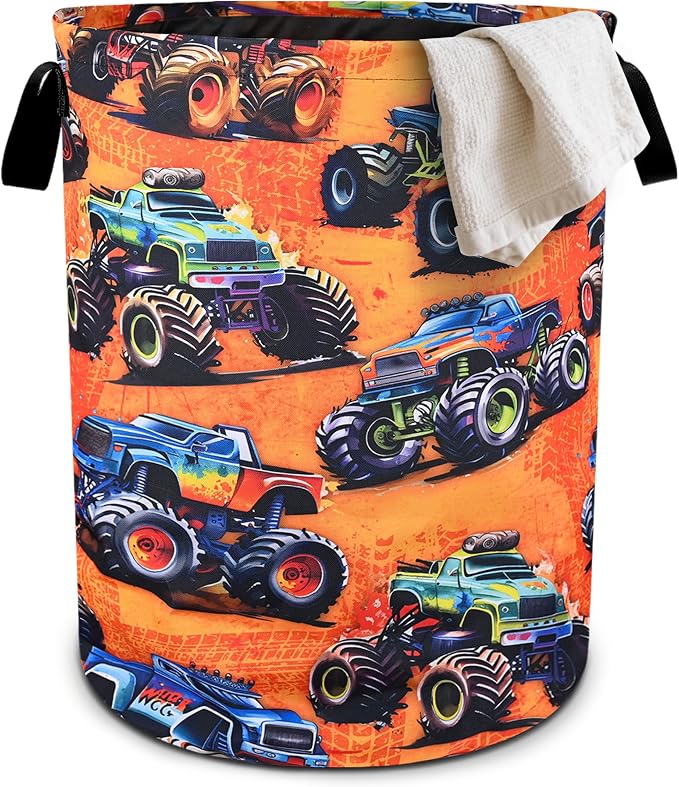 Monster Truck Laundry Basket Laundry Hamper by bassyilCustomizedforlife