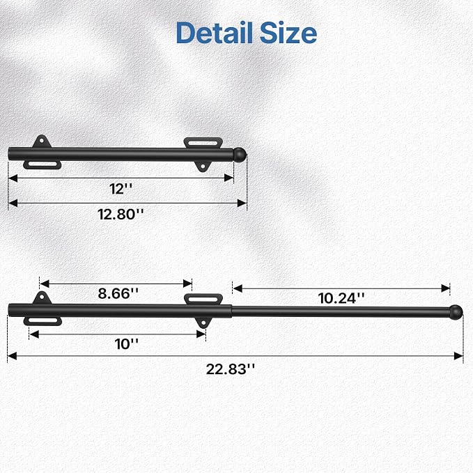13-Inch Valet Rod for Closet Pull Out, Azcom Clothes Rod - Image 2