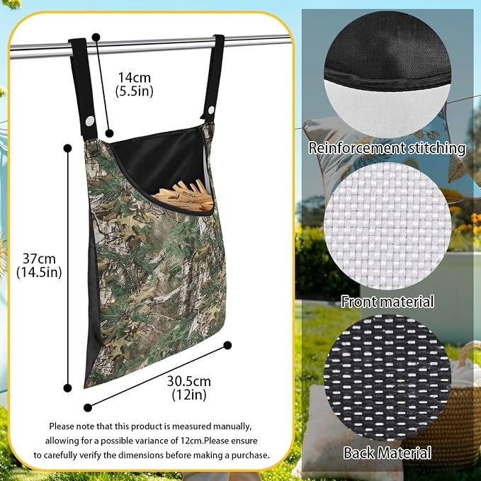 Dead Tree Clothes Pin Hanging Bag Clothesline Peg Organizer Storage Bags - Image 6