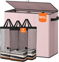 180L Laundry Hamper 3 Section, Large Laundry Basket by Optish