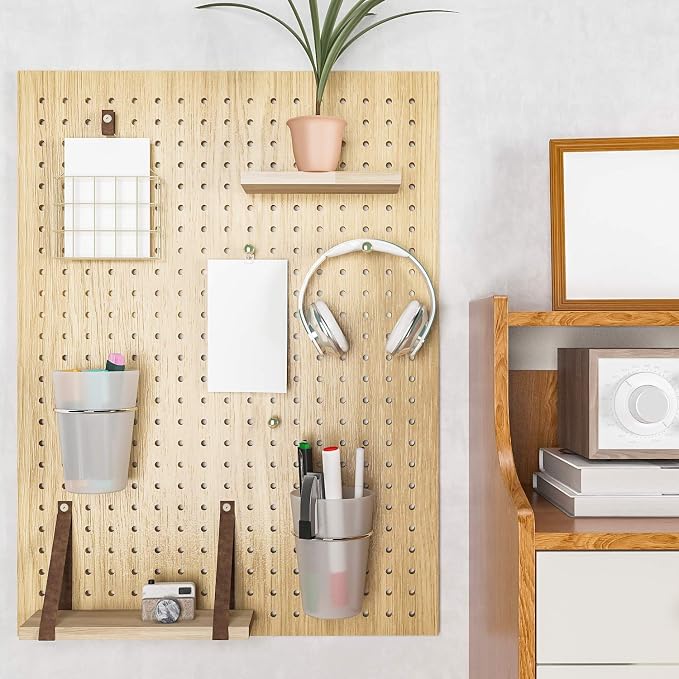 6 Set Pegboard Hooks with Cups, Ring Style Bins with Rings, Pegboard Cup Holder - Image 5