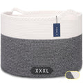 COMSE Extra Large Blanket Basket, Woven Laundry Basket, 21.7”x 13.8”, Nursery by COMSE