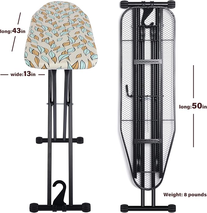 Ironing Board with Heat Resistant Cover, Foldable Full Size Iron Board - Image 2