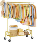 Heavy-duty Clothing Rack with Wheels, Rolling Clothes Rack, Clothes Racks by JIEJIERUI