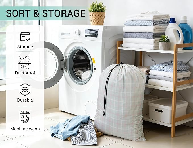 ZPECC Bulk Travel Laundry Bag, Extra Large Heavy Duty Laundry Bags 24 Pack - Image 5
