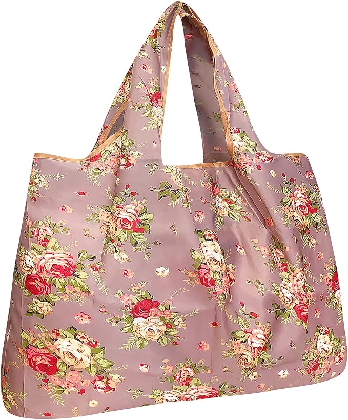 allydrew Large Foldable Tote Nylon Reusable Grocery Bag by allydrew