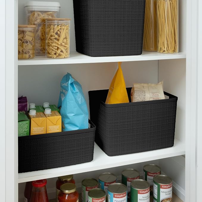 Curver Set of 4 Large 20L Jute Decorative Plastic Organization and Storage - Image 8