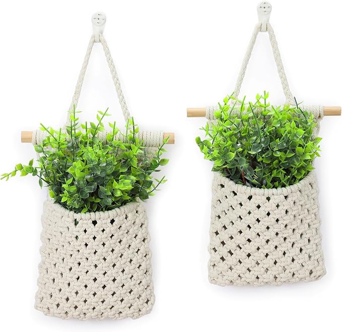 2 Packs Macrame Wall Planters by Shineloha