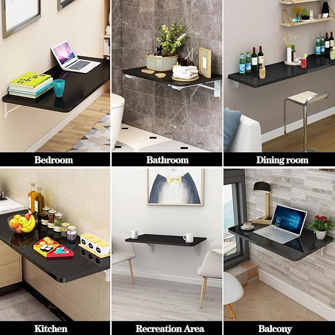 Wall Mounted Folding Table, Stainless Steel Bracket Laundry Folding Table - Image 7