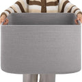 OIAHOMY XXLarge Rectangle Blanket Basket-96L, Cotton Woven Basket by MasterofSpaceOptimization