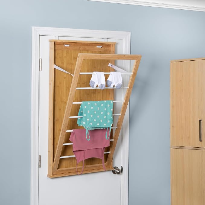 Wall-Mounted Clothes Drying Rack, Collapsible, 23 in W x 42 in H by Honey-Can-Do