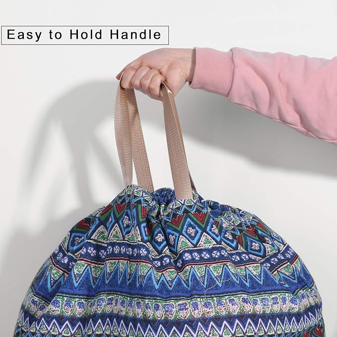Extra Large Laundry Bag with Drawstring and Handle, Heavy Duty Travel Dirty - Image 3