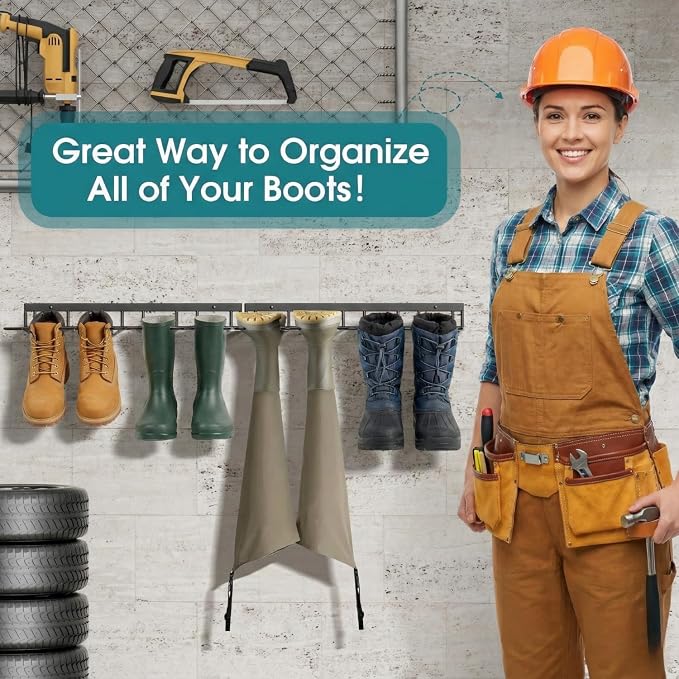 Wall Mount Boot Rack Metal Wader Hangers - Image 3
