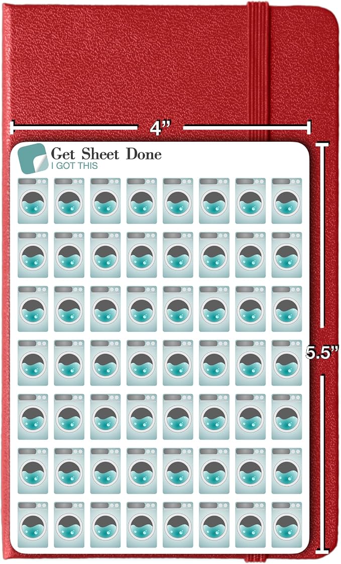 Laundry Planner Stickers / 54 Matte Vinyl / Clothing House Chores Work - Image 3