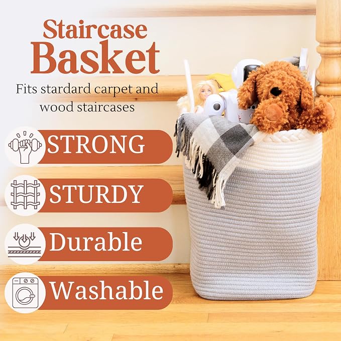 Stair Basket for Carpeted & Wooden Stairs - Image 6