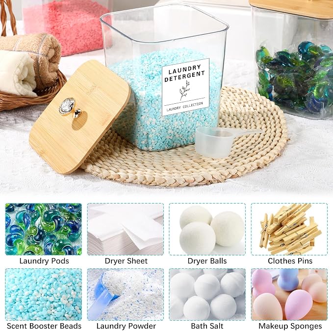 5 Pcs Laundry Room Organization Storage Containers 4 Large 3L Laundry Pod - Image 5