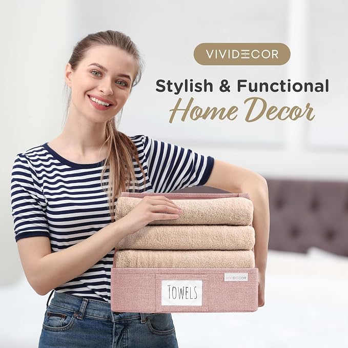 Closet Bins for Organization – 12x12x10 Foldable Boxes for Clothes, Fabric - Image 2