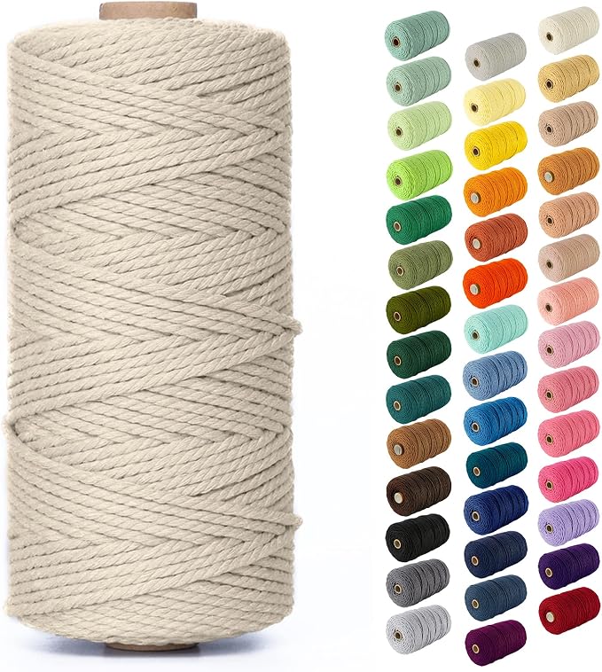 Nook Theory Macrame Cord - 3mm 109 Yards Cotton Rope by NookTheory