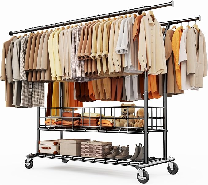 HOKEEPER Heavy Duty Clothes Rack Load 635 LBS, Clothing Rack by HOKEEPER