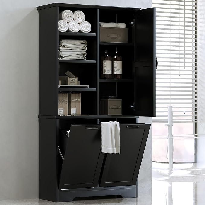 68" Tall Bathroom Storage Cabinet - Image 4