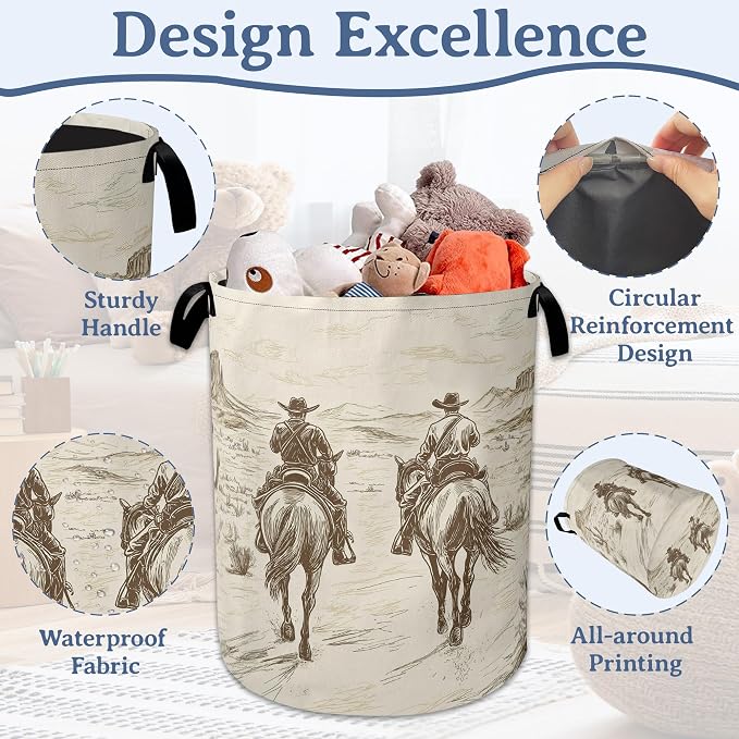 Western Cowboy Laundry Hamper - Image 4