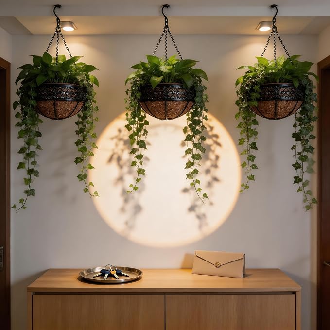 LX7 3-Pack Hanging & Wall-Mounted Plant Baskets - Image 6