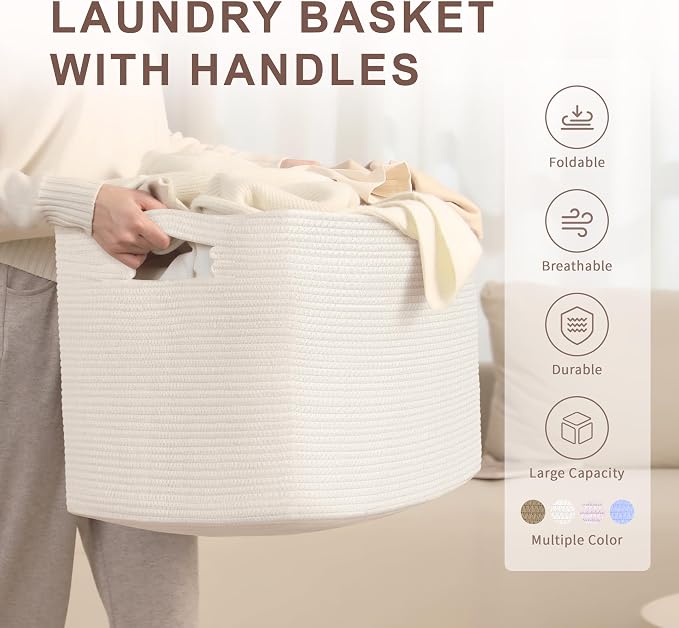 100L Extra Large Baby Girls Laundry Basket - Image 4