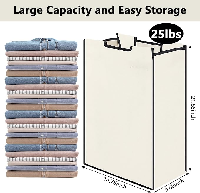 Bonuci 3 Pcs Laundry Sorter Replacement Bags Hamper Cart Removable Replacement - Image 3