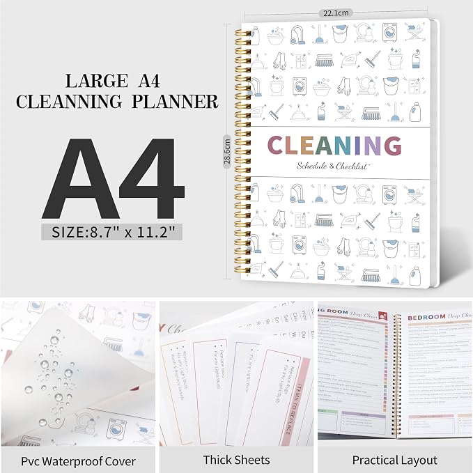 Adhd Cleaning Planner for Adults Women, Cleaning Schedule and Checklist - Image 2