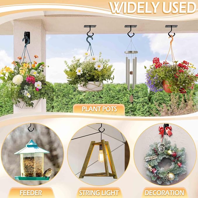 AJART Ceiling Hooks for Hanging Plants: Iron Plant Hanger for Wall Mount - Image 7
