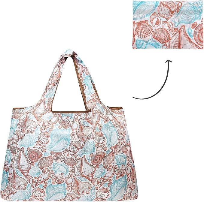 allydrew Large Foldable Tote Nylon Reusable Grocery Bags - Image 5