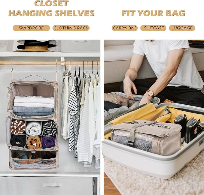 Surblue Hanging Shelves Travel Compression Packing Cube - Image 2