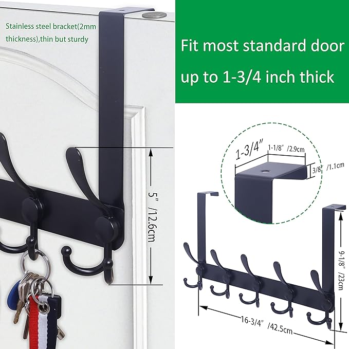 WEBI Over The Door Hook Door Hanger Hook Rack - Image 4