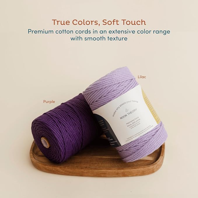 Nook Theory Macrame Cord - 3mm 220 Yards Cotton Rope - Image 6