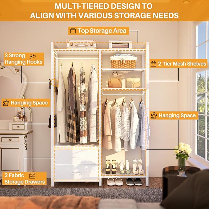 78.7'' Clothes Rack for Hanging Clothes - Image 4