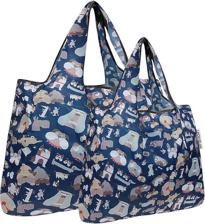 allydrew Large Foldable Tote Nylon Reusable Grocery Bag by allydrew
