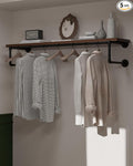 Clothes Rack 48in, Wall Mounted Garment Racks by INDUSTRIALSHELVESDESIGN