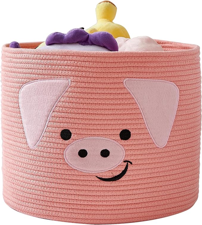 OMERAI Animal Baskets Cotton Rope Woven Storage Basket by OMERAI