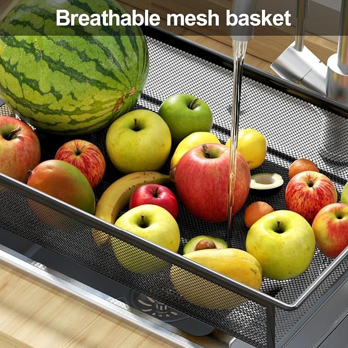 Fruit Basket for Kitchen, 5 Tier Fruit and Vegetable Storage Basket Cart - Image 3