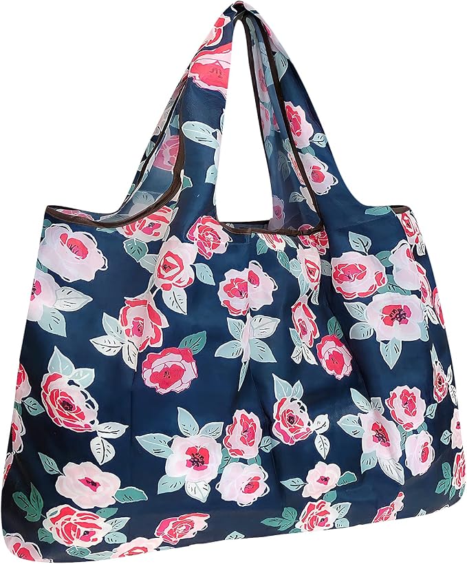 allydrew Large Foldable Tote Nylon Reusable Grocery Bag by allydrew