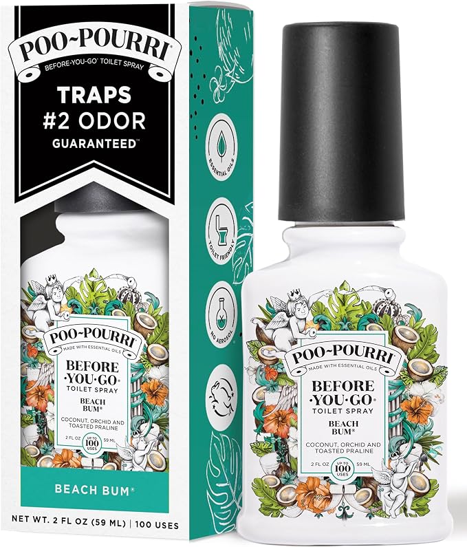 Poo-Pourri Before-You-Go Toilet Spray, Beach Bum, 2 Fl Oz, Bathroom Odor by %7EPourri